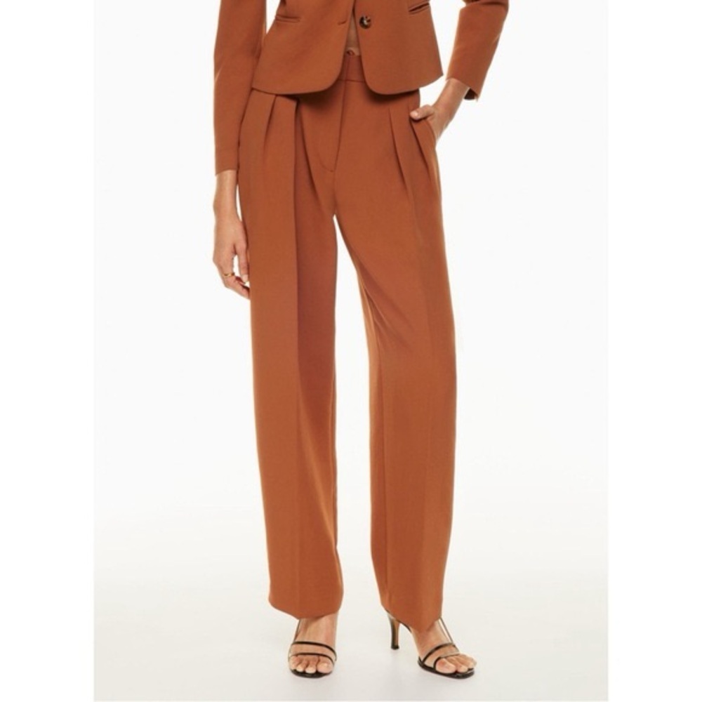 Aritzia Wilfred Effortless Pant in Anise Brown Sz 00
